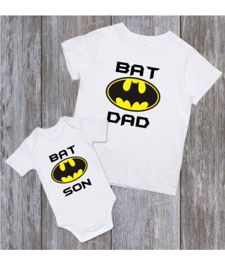 Babygrow Bat Dad Set Mens Tee 