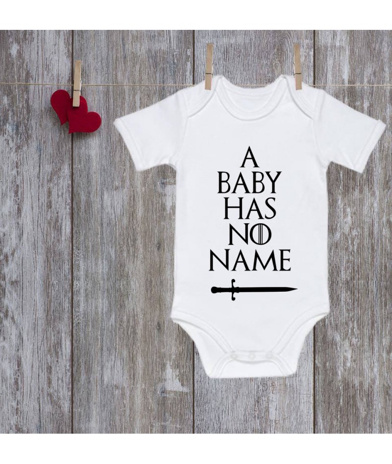 A Baby Has No Name Game Of Thrones White Printed Baby Grow Suit Present Gift 
